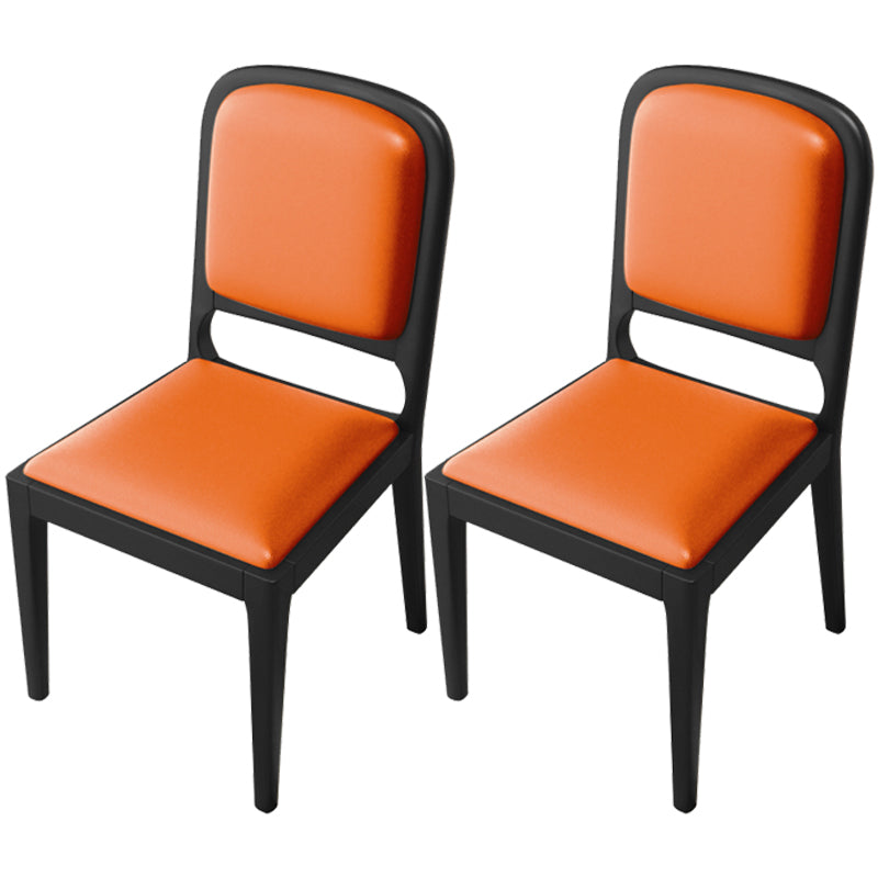 Modern Dining Chair 19'' Wide Open Side Chair with 4 Wood Legs for Home Use