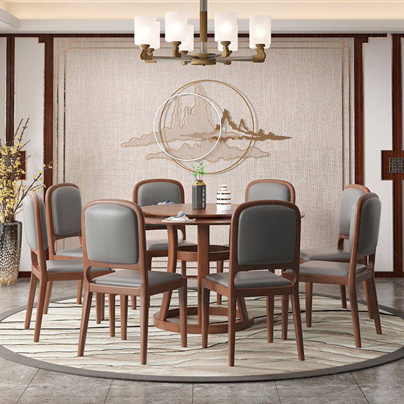 Modern Dining Chair 19'' Wide Open Side Chair with 4 Wood Legs for Home Use