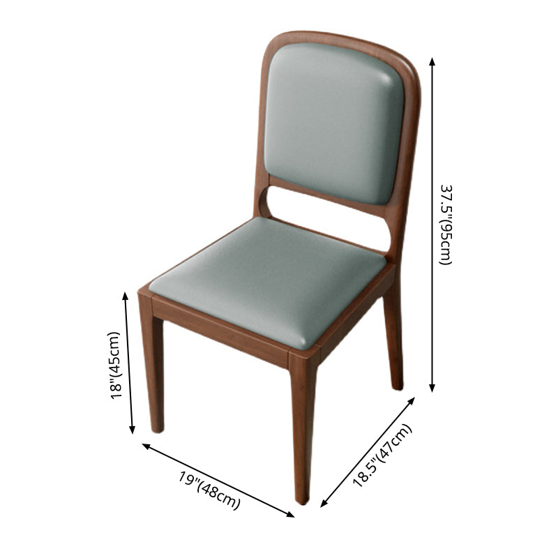 Modern Dining Chair 19'' Wide Open Side Chair with 4 Wood Legs for Home Use