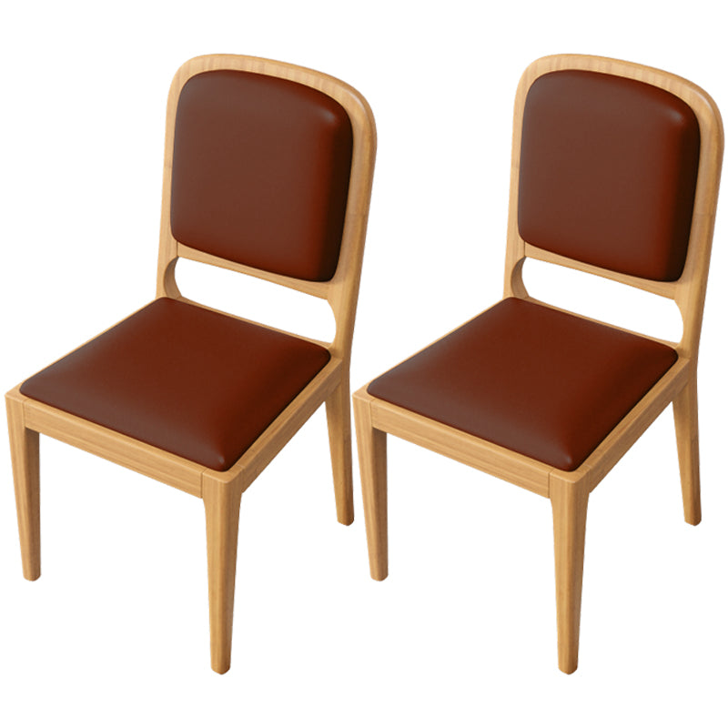 Modern Dining Chair 19'' Wide Open Side Chair with 4 Wood Legs for Home Use