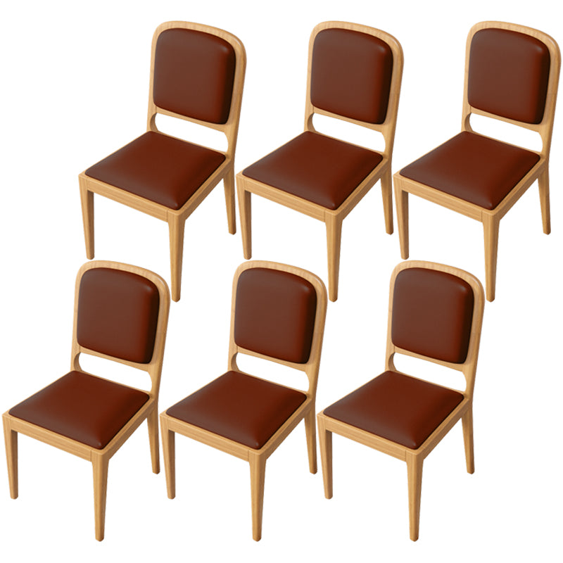 Modern Dining Chair 19'' Wide Open Side Chair with 4 Wood Legs for Home Use