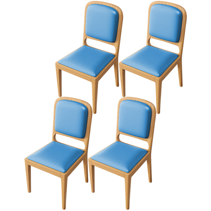 Modern Dining Chair 19'' Wide Open Side Chair with 4 Wood Legs for Home Use
