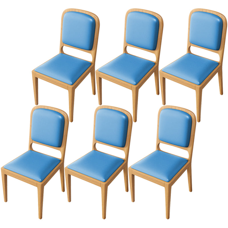 Modern Dining Chair 19'' Wide Open Side Chair with 4 Wood Legs for Home Use