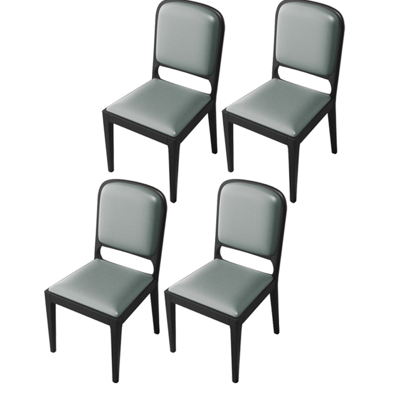 Modern Dining Chair 19'' Wide Open Side Chair with 4 Wood Legs for Home Use