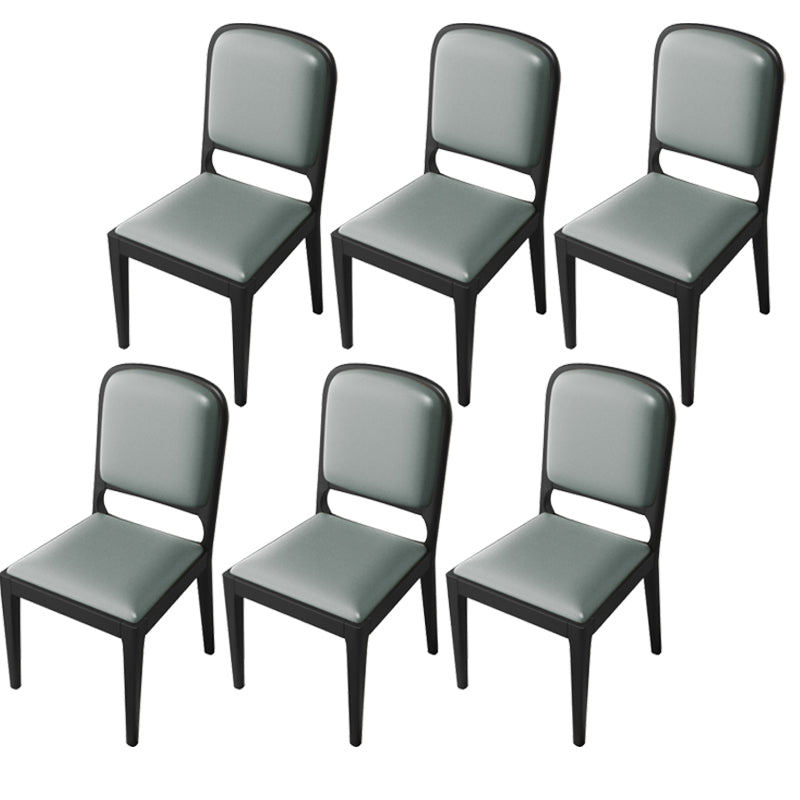 Modern Dining Chair 19'' Wide Open Side Chair with 4 Wood Legs for Home Use