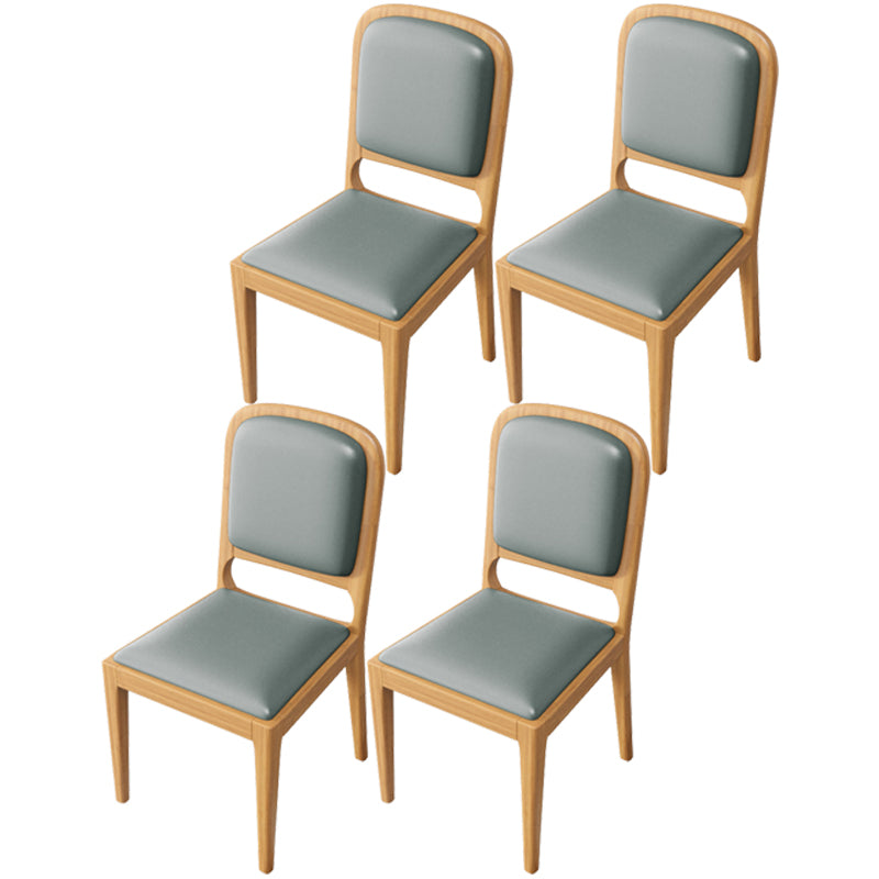 Modern Dining Chair 19'' Wide Open Side Chair with 4 Wood Legs for Home Use
