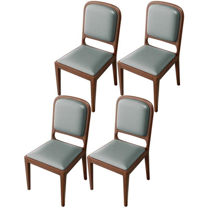 Modern Dining Chair 19'' Wide Open Side Chair with 4 Wood Legs for Home Use