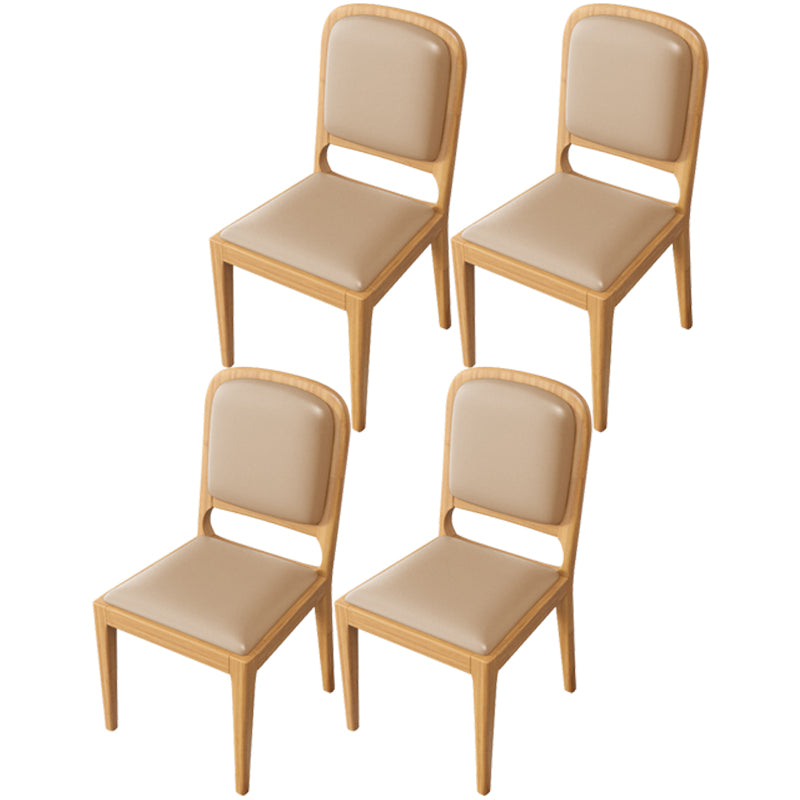 Modern Dining Chair 19'' Wide Open Side Chair with 4 Wood Legs for Home Use