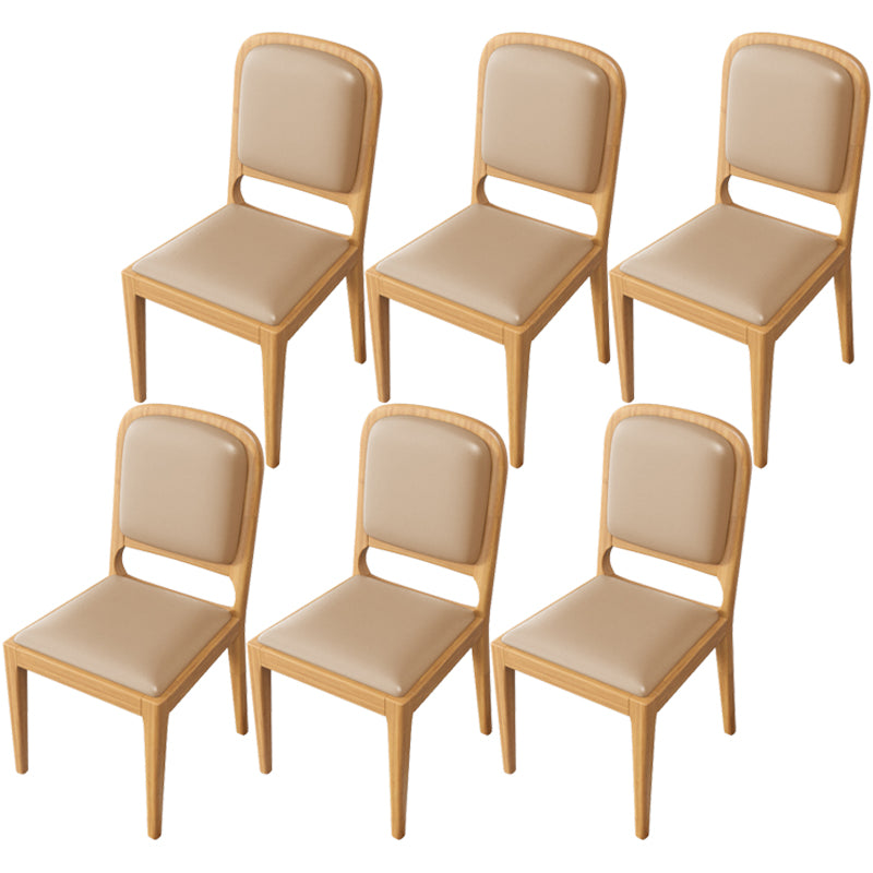 Modern Dining Chair 19'' Wide Open Side Chair with 4 Wood Legs for Home Use