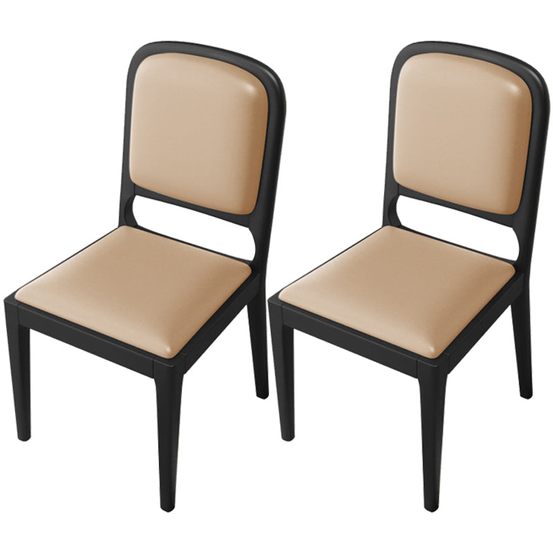 Modern Dining Chair 19'' Wide Open Side Chair with 4 Wood Legs for Home Use