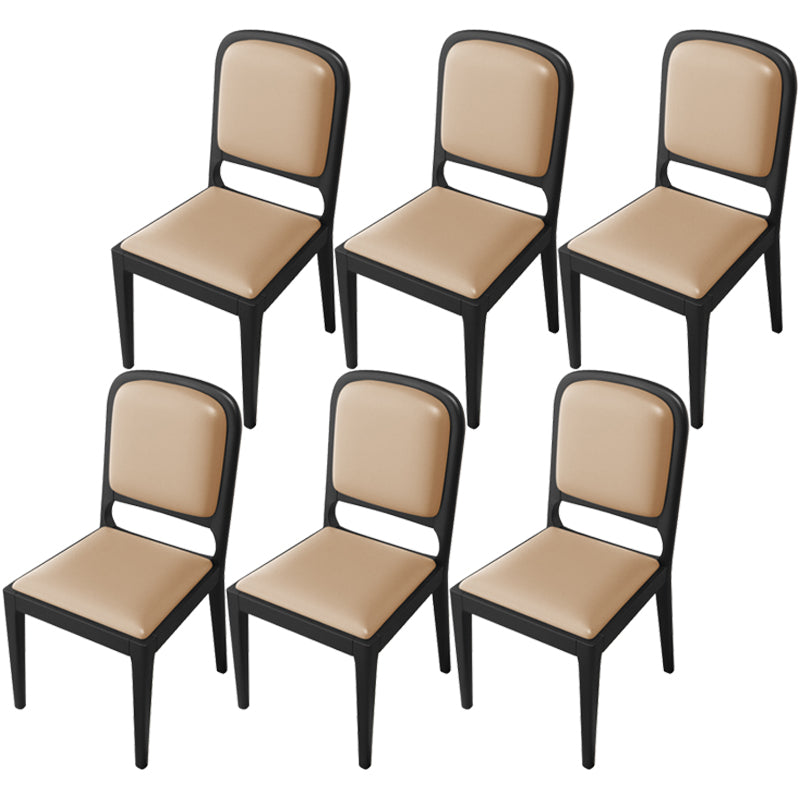 Modern Dining Chair 19'' Wide Open Side Chair with 4 Wood Legs for Home Use