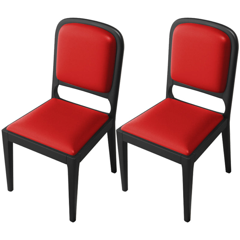 Modern Dining Chair 19'' Wide Open Side Chair with 4 Wood Legs for Home Use