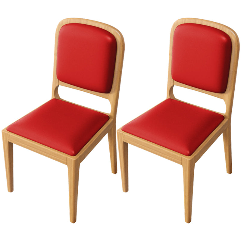 Modern Dining Chair 19'' Wide Open Side Chair with 4 Wood Legs for Home Use