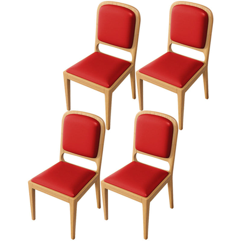 Modern Dining Chair 19'' Wide Open Side Chair with 4 Wood Legs for Home Use