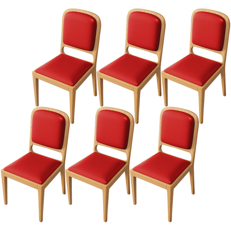 Modern Dining Chair 19'' Wide Open Side Chair with 4 Wood Legs for Home Use