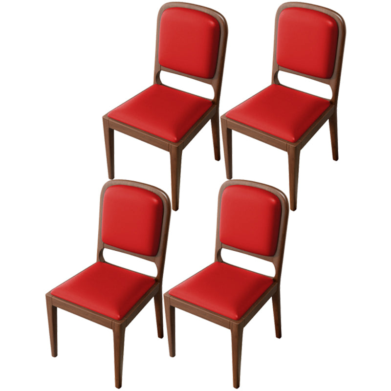 Modern Dining Chair 19'' Wide Open Side Chair with 4 Wood Legs for Home Use