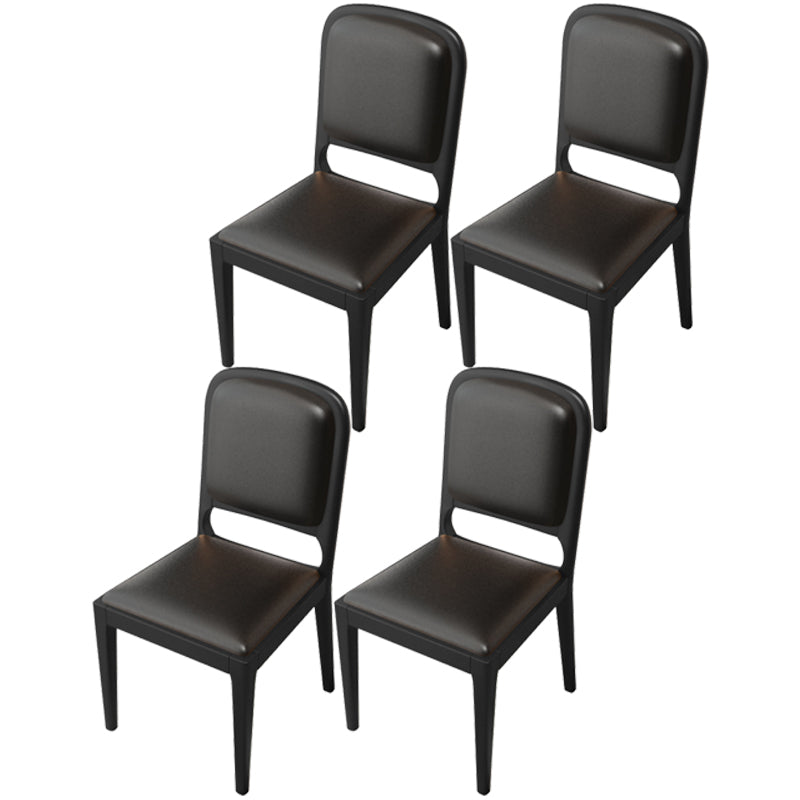 Modern Dining Chair 19'' Wide Open Side Chair with 4 Wood Legs for Home Use