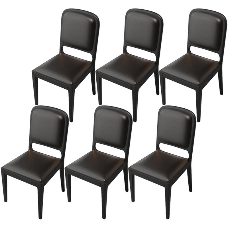 Modern Dining Chair 19'' Wide Open Side Chair with 4 Wood Legs for Home Use