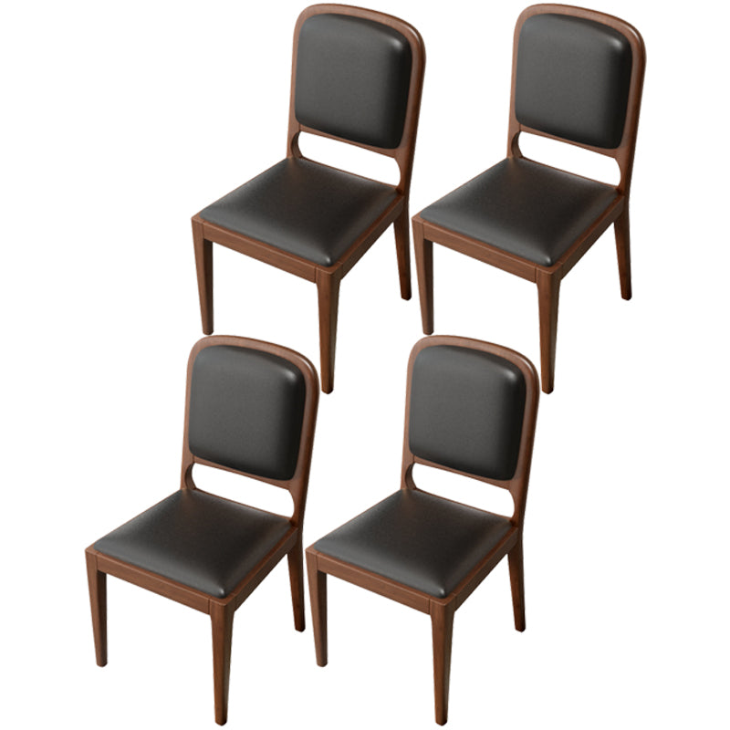 Modern Dining Chair 19'' Wide Open Side Chair with 4 Wood Legs for Home Use