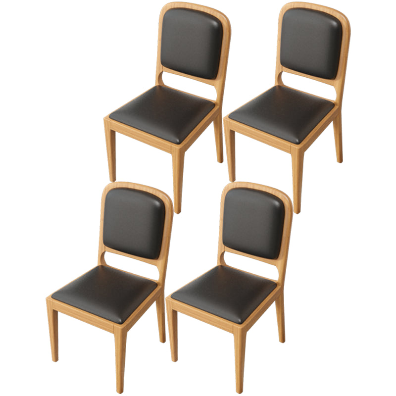 Modern Dining Chair 19'' Wide Open Side Chair with 4 Wood Legs for Home Use