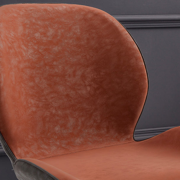 Chaise de salle à manger en métal de style contemporain chaise arrière solide avec jambes noires