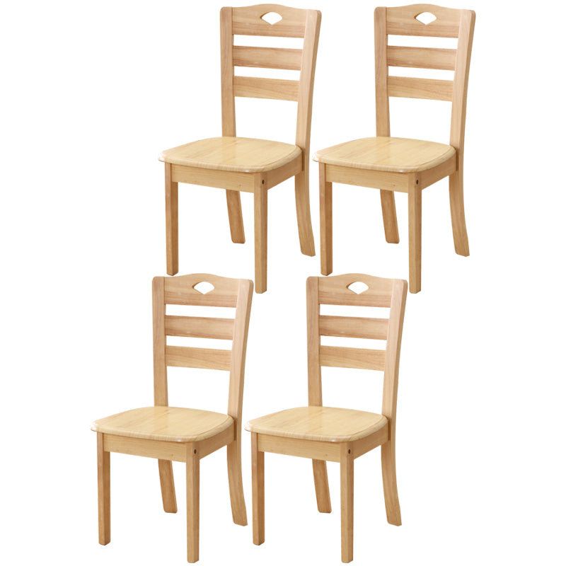 Chaise de salle à manger en bois massif de chêne de style traditionnel, chaise de salle à manger à dossier en échelle