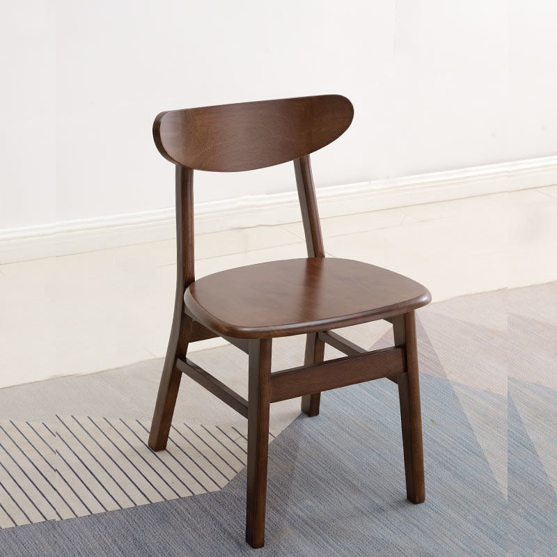 Modern Kitchen Opening Back Dining Side Chair Khaki Wood Dining Side Chair