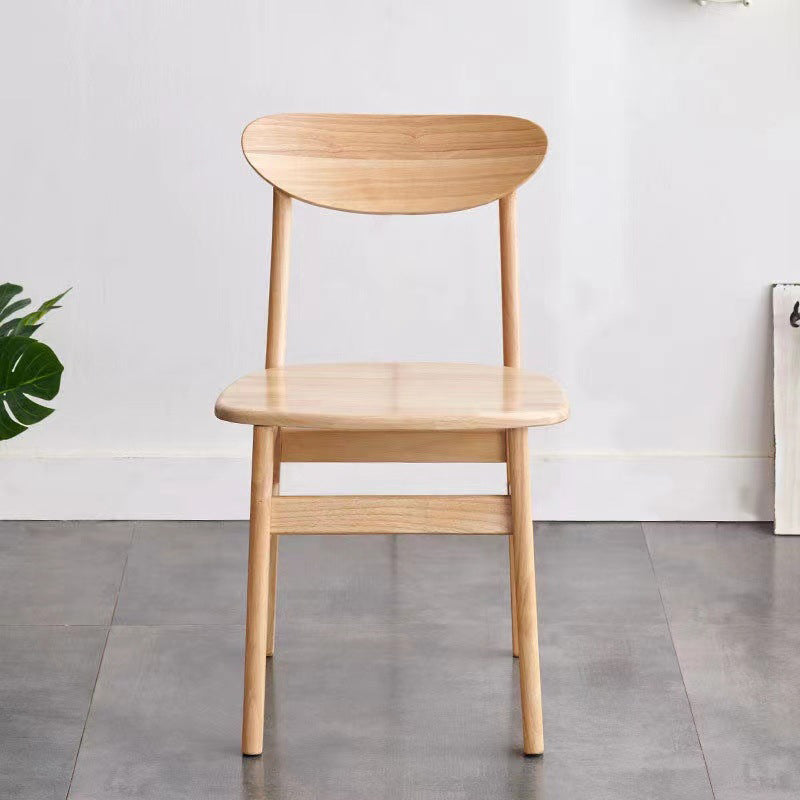 Modern Kitchen Opening Back Dining Side Chair Khaki Wood Dining Side Chair