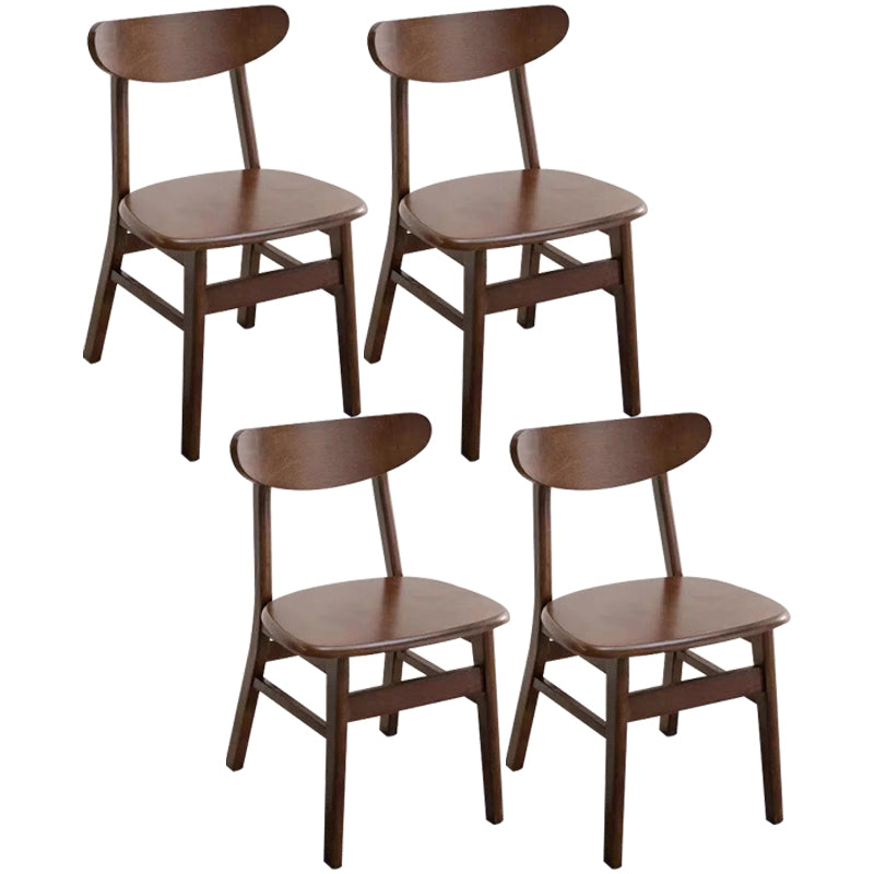 Modern Kitchen Opening Back Dining Side Chair Khaki Wood Dining Side Chair