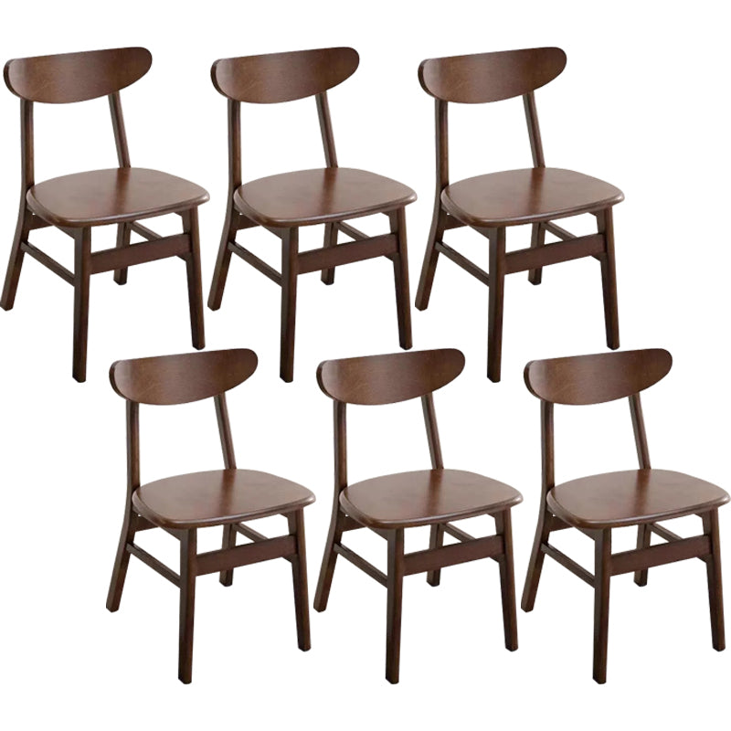 Modern Kitchen Opening Back Dining Side Chair Khaki Wood Dining Side Chair