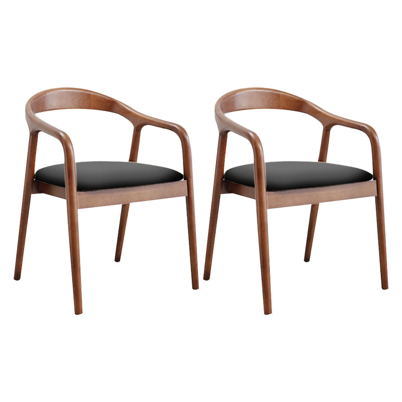 Chaise de salle à manger contemporaine en bois massif, chaise d'appoint à dossier ouvert pour la maison