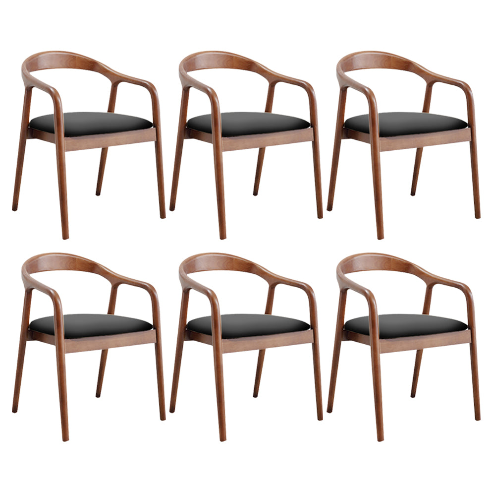 Chaise de salle à manger contemporaine en bois massif, chaise d'appoint à dossier ouvert pour la maison