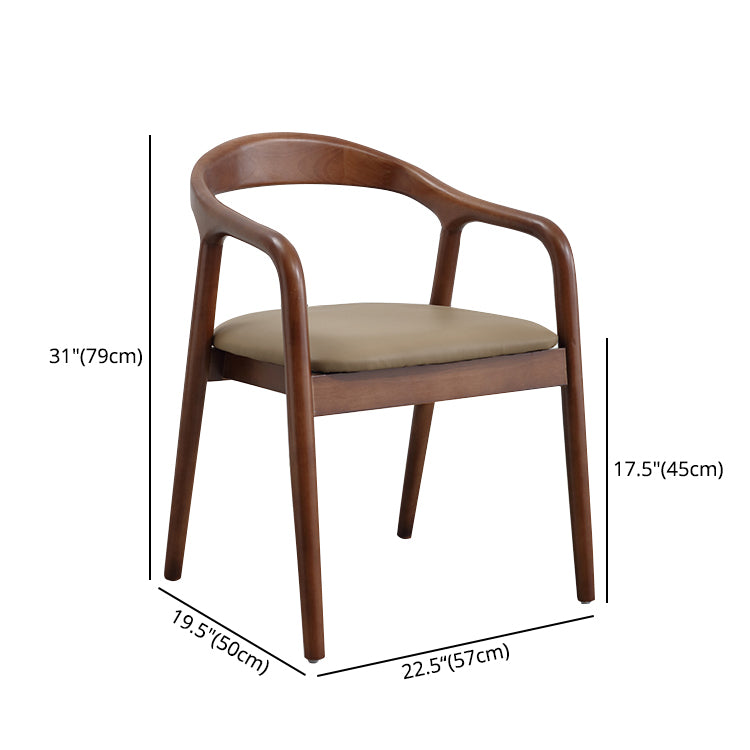 Chaise de salle à manger contemporaine en bois massif, chaise d'appoint à dossier ouvert pour la maison