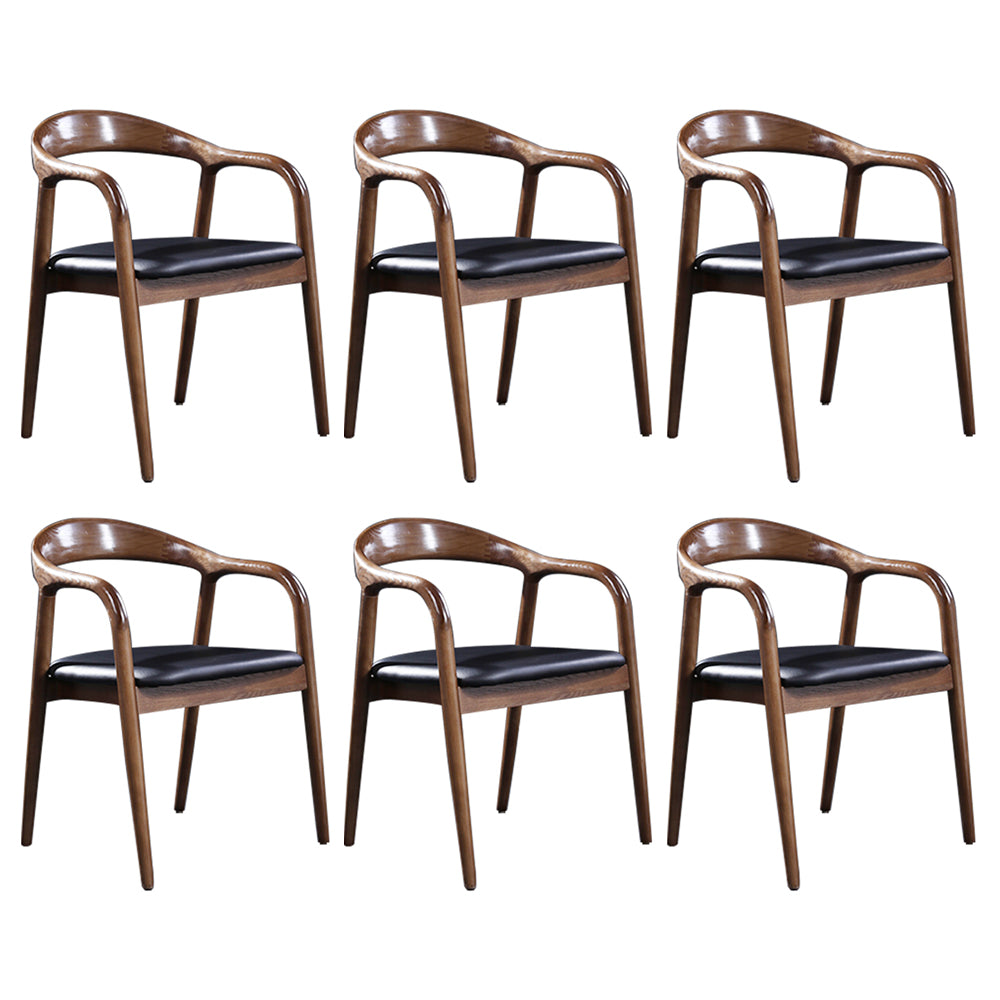 Chaise de salle à manger contemporaine en bois massif, chaise d'appoint à dossier ouvert pour la maison