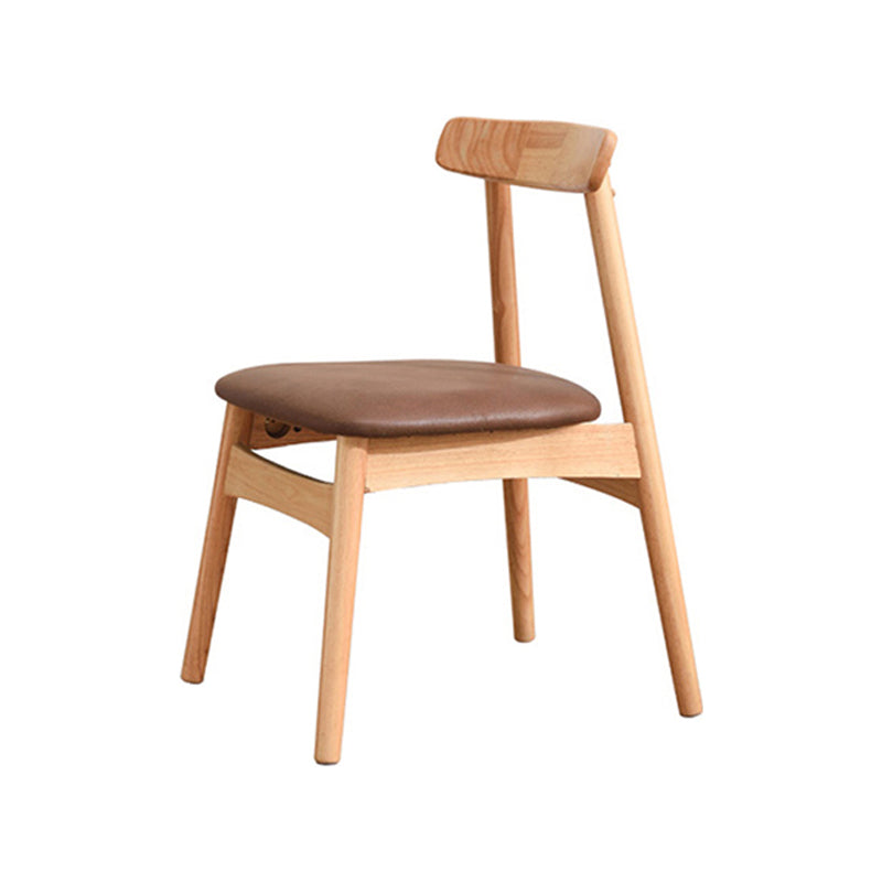 Chaise d'intérieur contemporaine à dossier ouvert en bois, chaise de salle à manger de 18 pouces de large