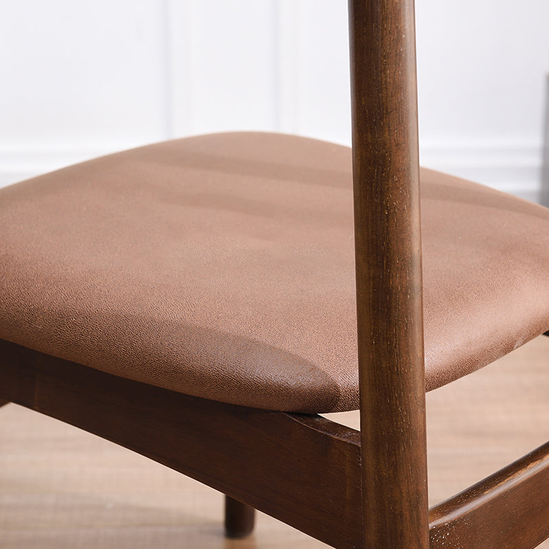 Chaise d'intérieur contemporaine à dossier ouvert en bois, chaise de salle à manger de 18 pouces de large