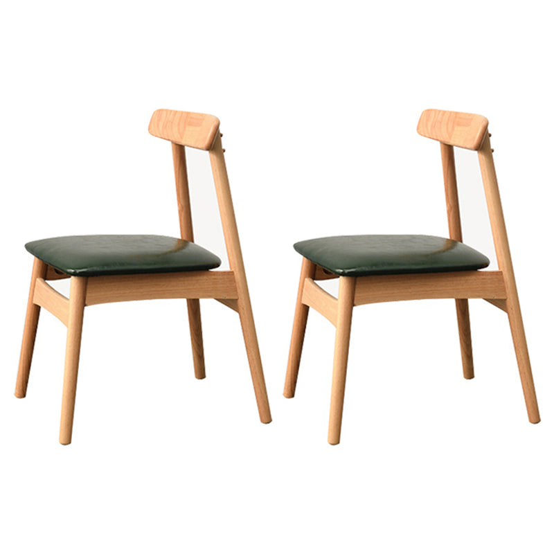 Chaise d'intérieur contemporaine à dossier ouvert en bois, chaise de salle à manger de 18 pouces de large
