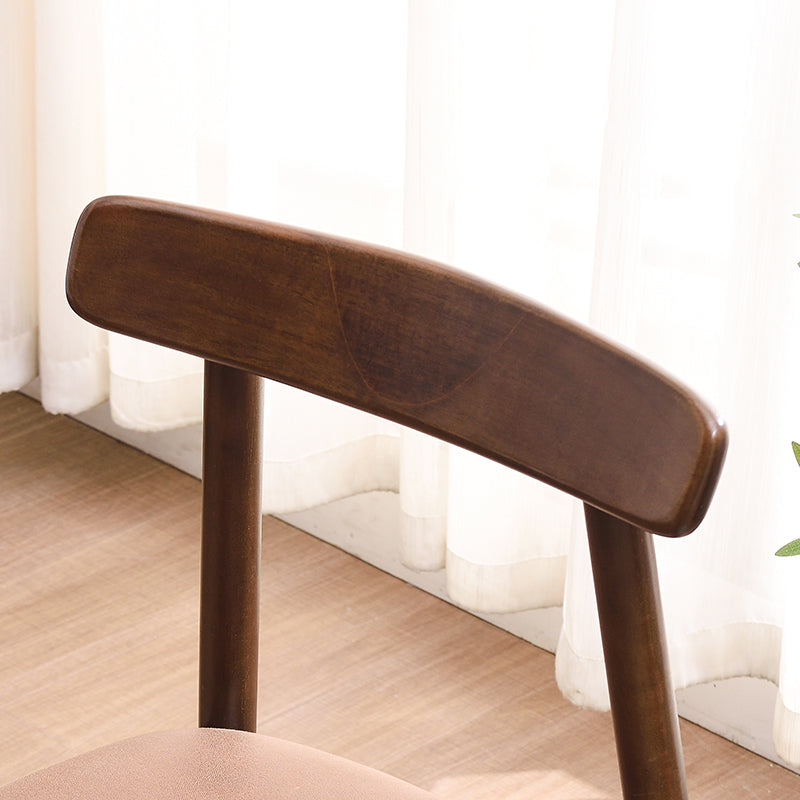 Chaise d'intérieur contemporaine à dossier ouvert en bois, chaise de salle à manger de 18 pouces de large