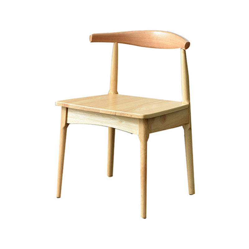 Chaise d'intérieur contemporaine à dossier ouvert en bois, chaise de salle à manger de 18 pouces de large
