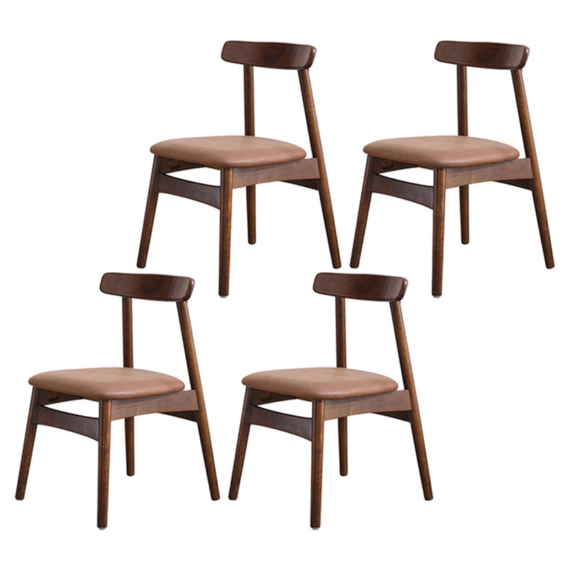 Chaise d'intérieur contemporaine à dossier ouvert en bois, chaise de salle à manger de 18 pouces de large