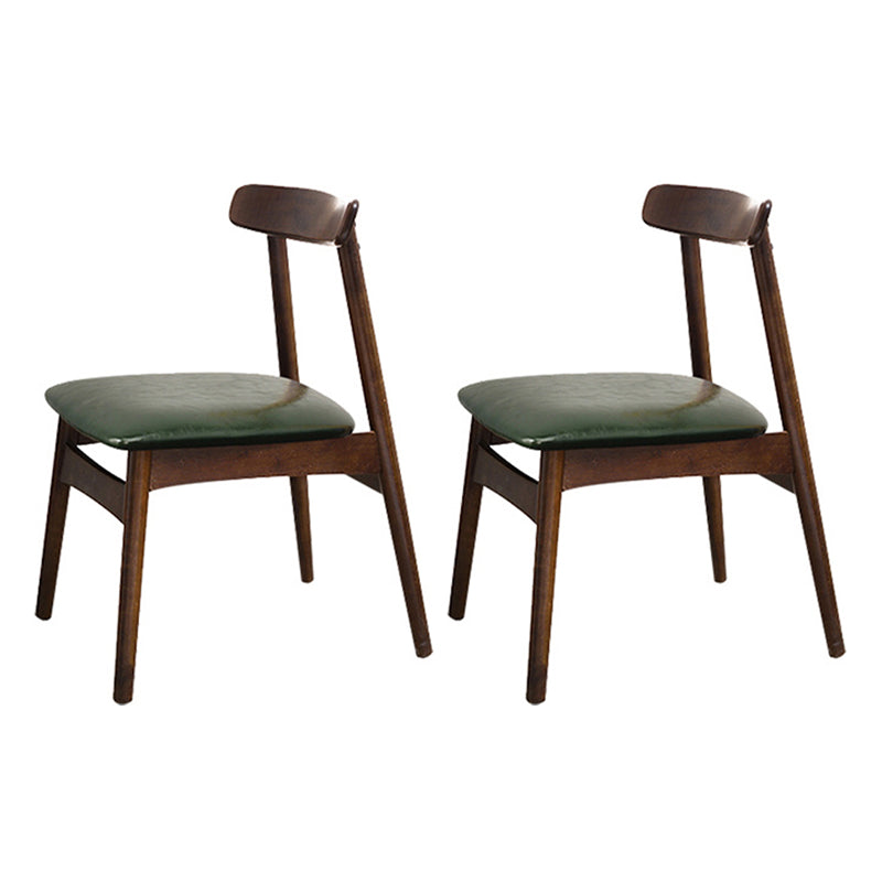 Chaise d'intérieur contemporaine à dossier ouvert en bois, chaise de salle à manger de 18 pouces de large
