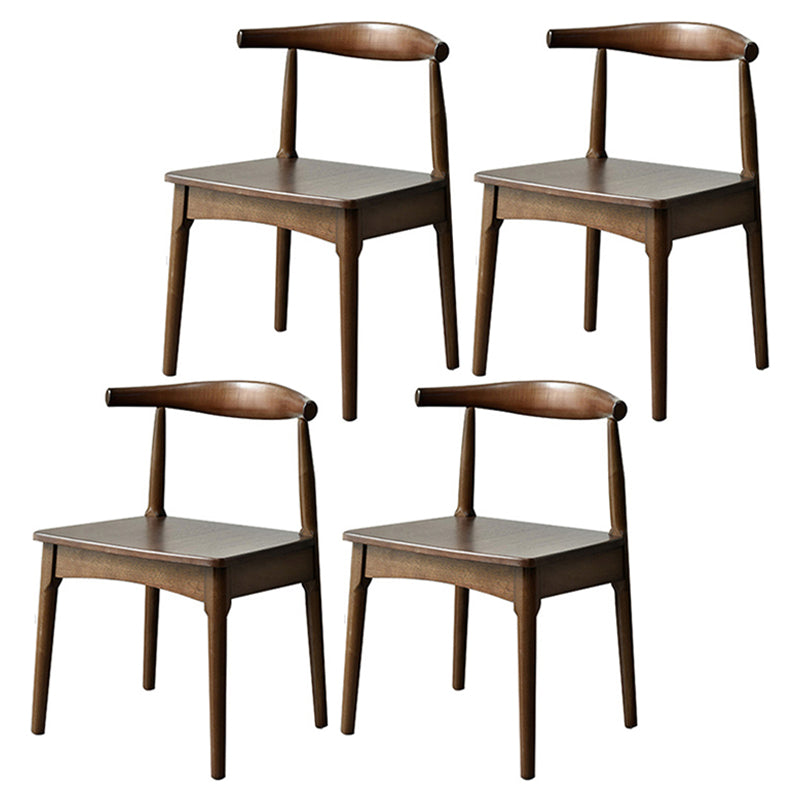 Chaise d'intérieur contemporaine à dossier ouvert en bois, chaise de salle à manger de 18 pouces de large