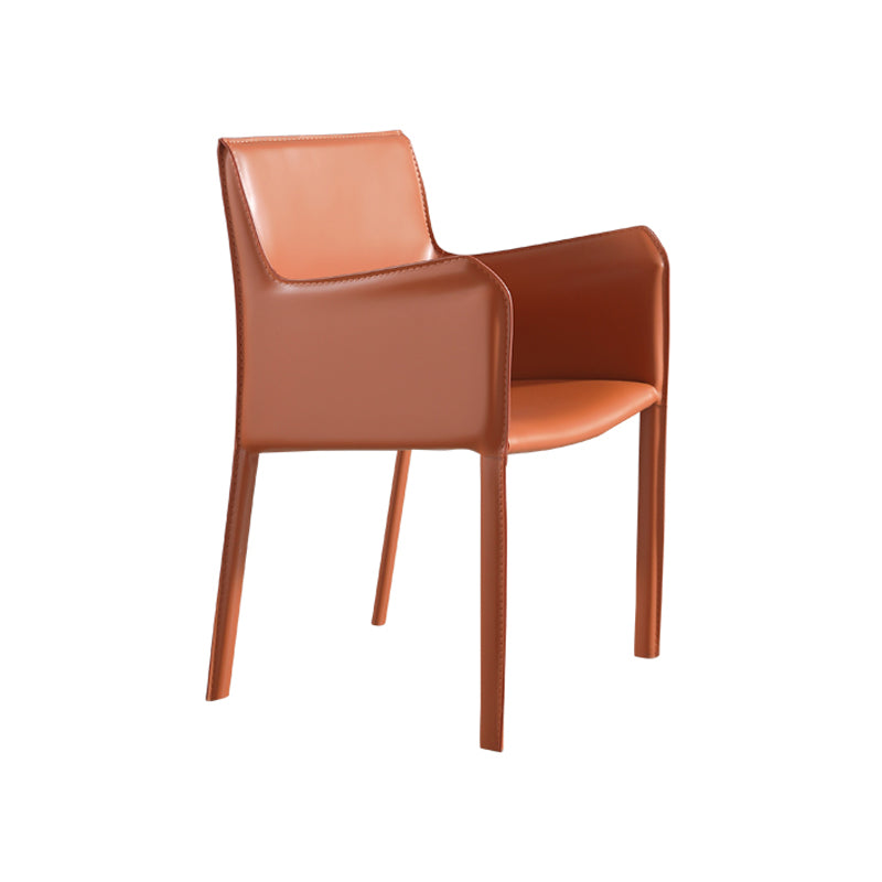 Chaise de salle à manger moderne en similicuir, finition mate, fauteuil de salle à manger Parsons