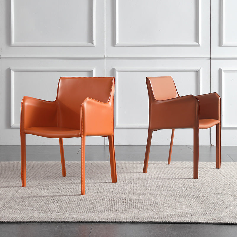 Chaise de salle à manger moderne en similicuir, finition mate, fauteuil de salle à manger Parsons
