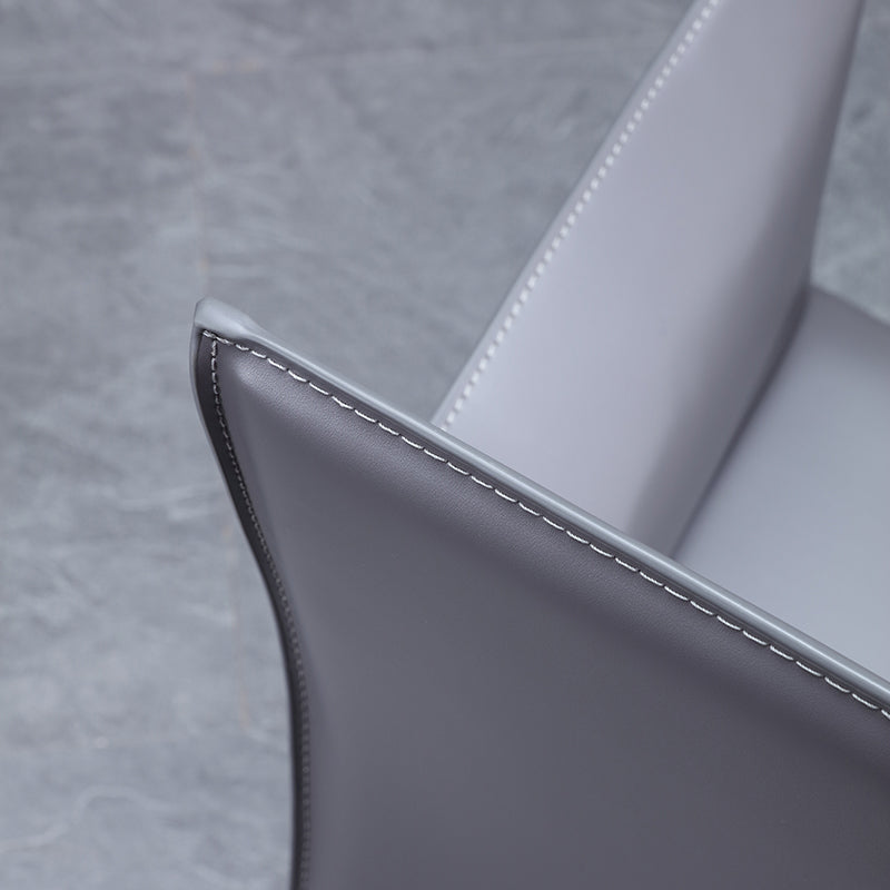 Chaise de salle à manger moderne en similicuir, finition mate, fauteuil de salle à manger Parsons