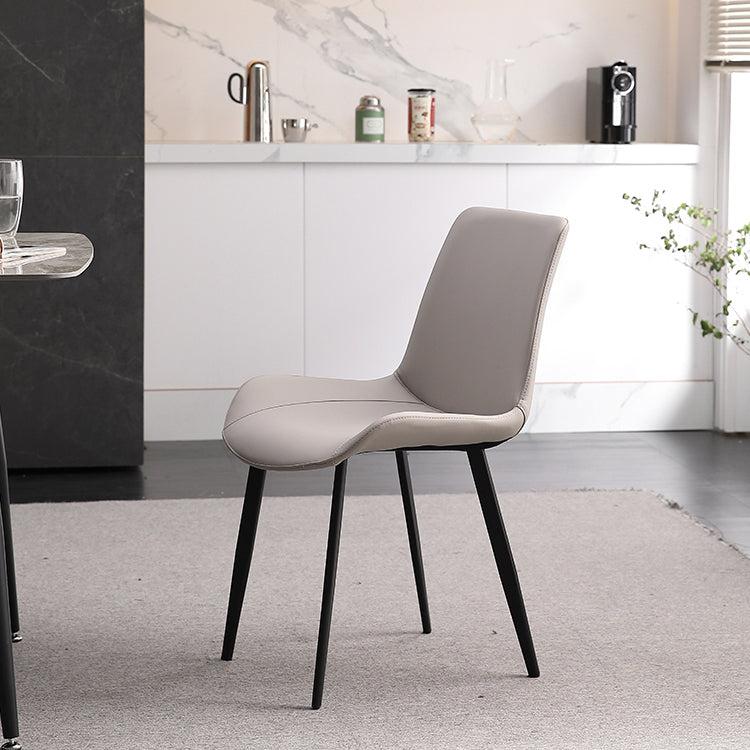 Chaises de salle à manger sans bras scandinaves en métal, chaise Parsons pour salle à manger, chaise d'appoint pour la maison