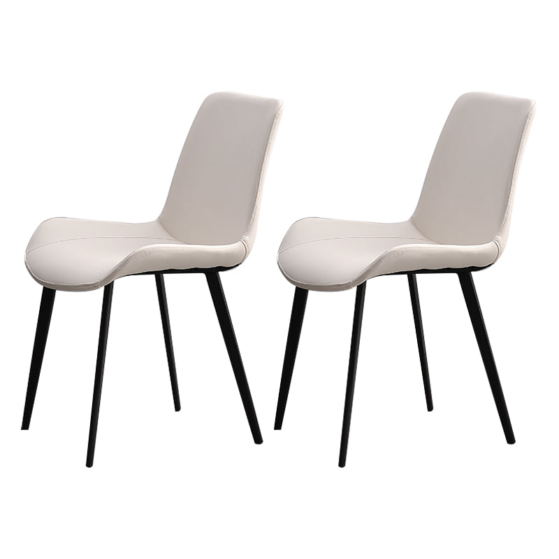 Chaises de salle à manger sans bras scandinaves en métal, chaise Parsons pour salle à manger, chaise d'appoint pour la maison