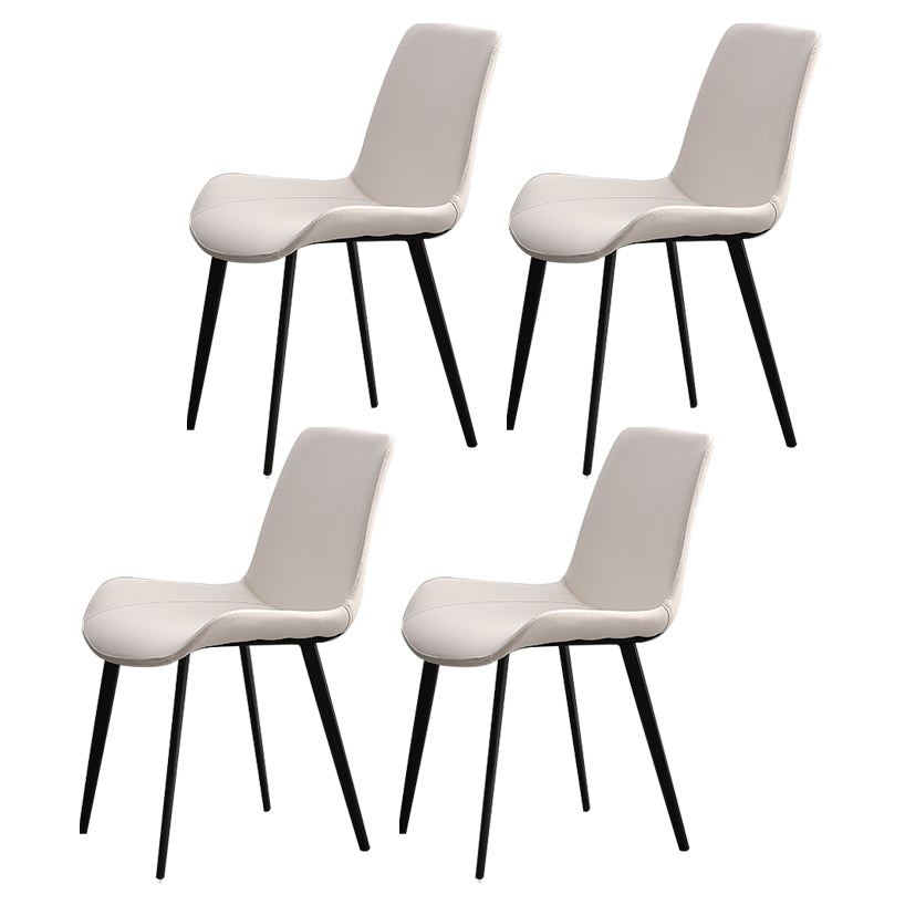 Chaises de salle à manger sans bras scandinaves en métal, chaise Parsons pour salle à manger, chaise d'appoint pour la maison