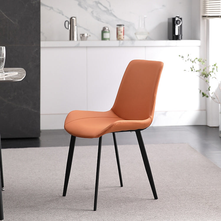 Chaises de salle à manger sans bras scandinaves en métal, chaise Parsons pour salle à manger, chaise d'appoint pour la maison