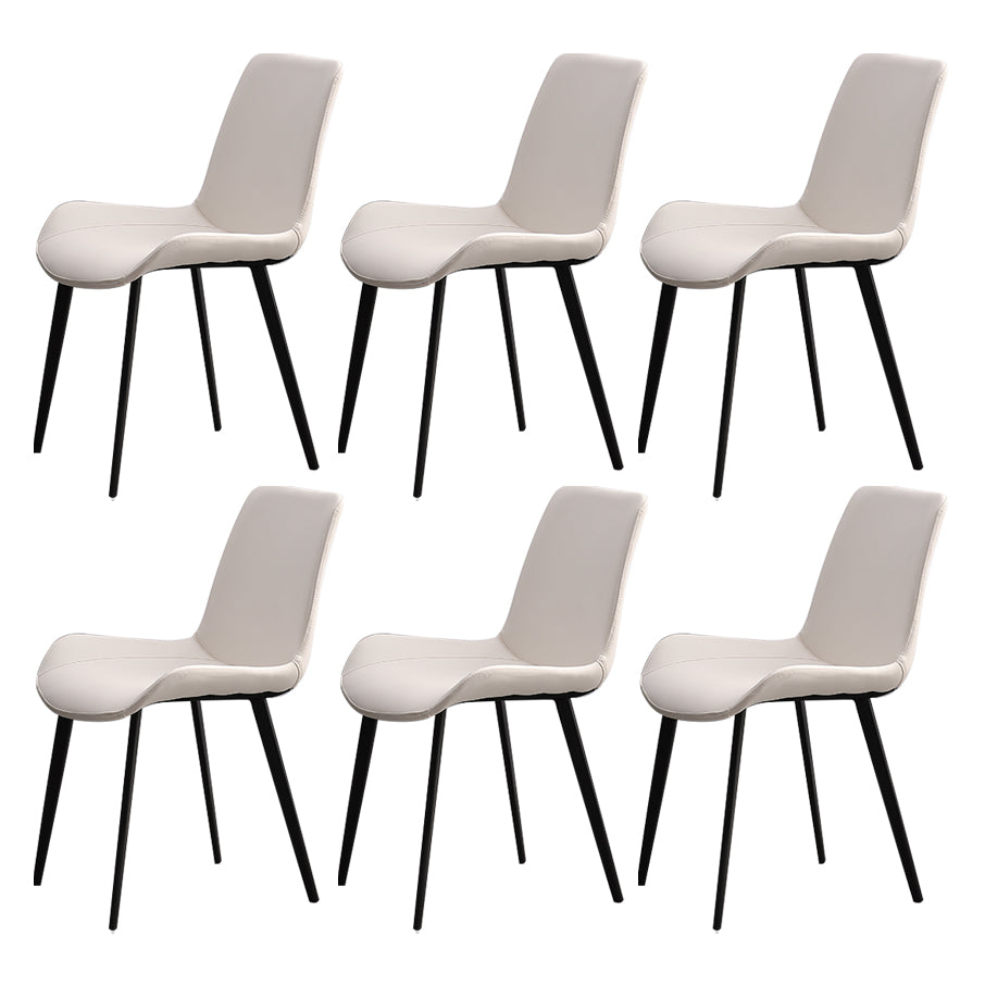 Chaises de salle à manger sans bras scandinaves en métal, chaise Parsons pour salle à manger, chaise d'appoint pour la maison
